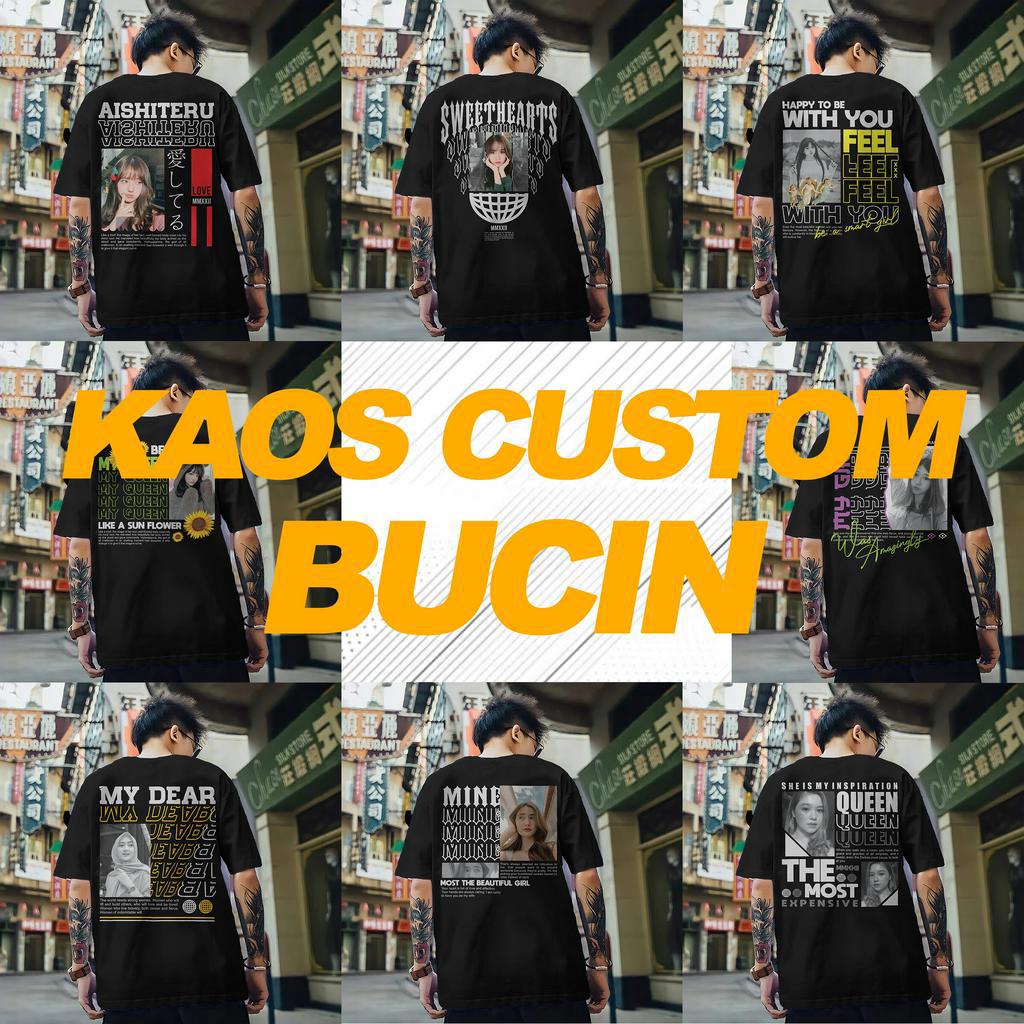 KAOS CUSTOM / FOTO KATA-KATA / BAJU DISTRO / T-SHIRT ATASAN / COD / VIRAL TIK TOK / BAJU ATASAN PRIA