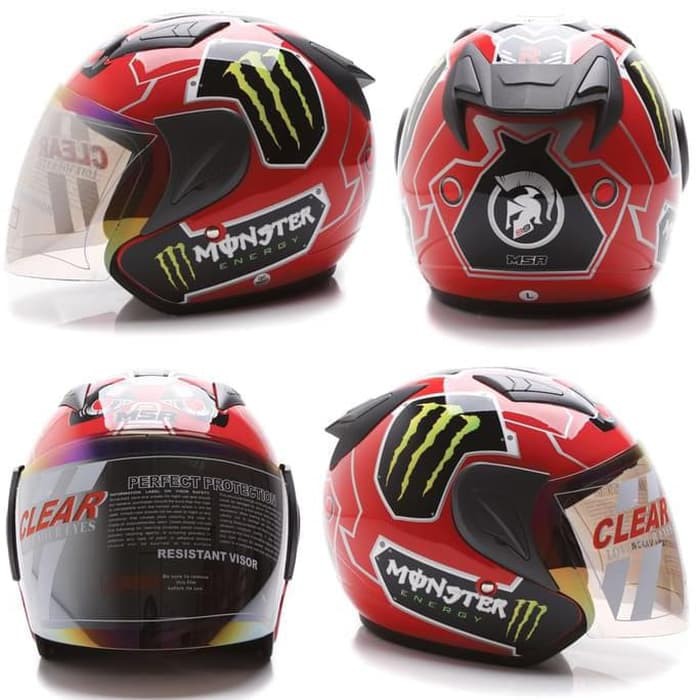 HELM MOTOR SNI - HELMET JAVELIN - MONSTER - HELM SNI