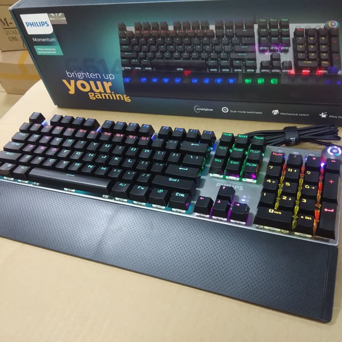 Philips G614 SPK8614 Momentum Mechanical Gaming Keyboard Ambiglow 2.4GHz