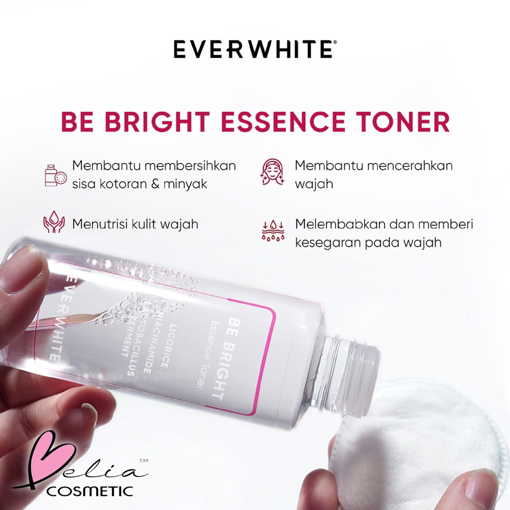 ❤ BELIA ❤ EverWhite Be Bright Face Series - Facial Wash Toner Day Night Cream Ever White Paket wajah