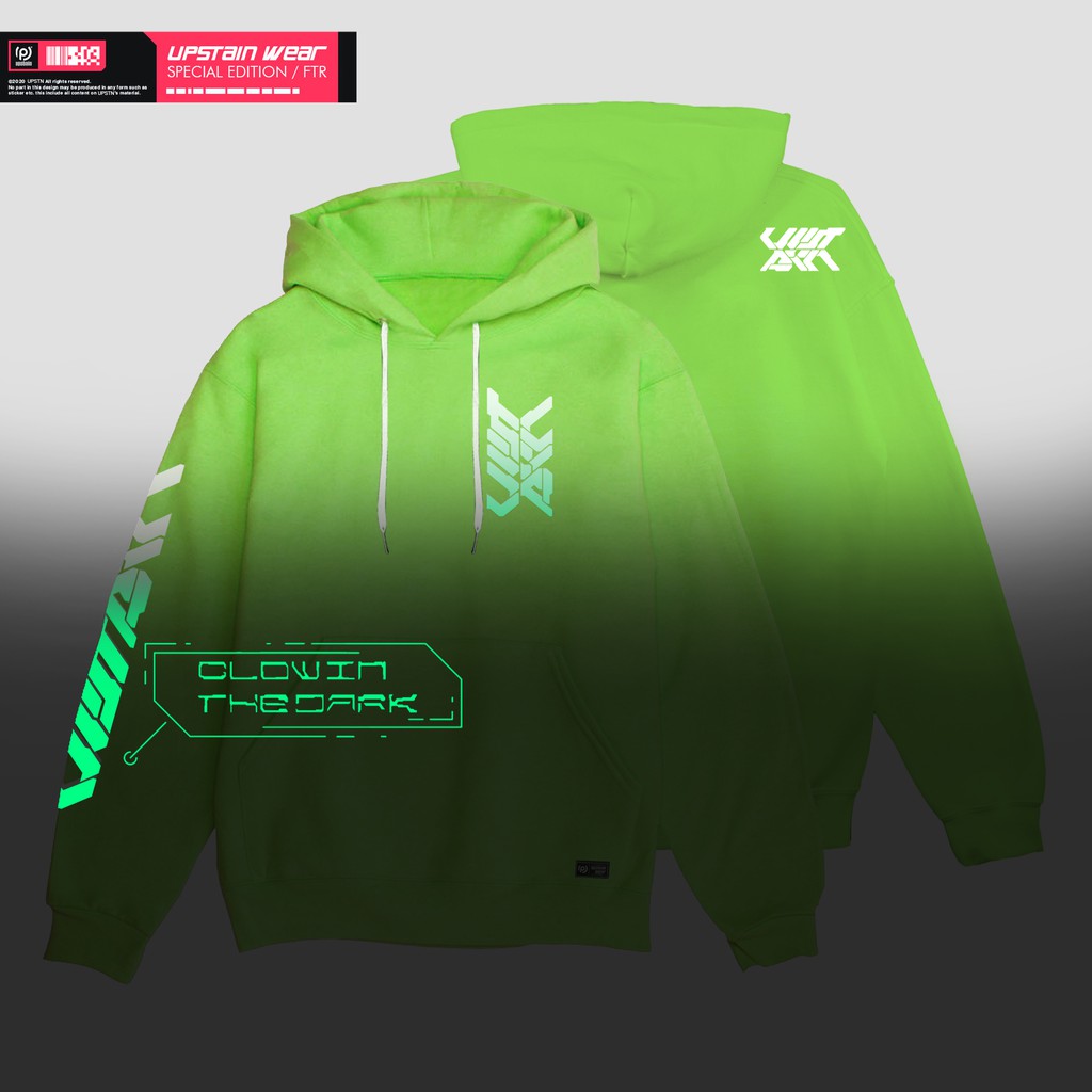 JAKET SWEATER HOODIE HODDIE HODIE PRIA WANITA SUNMORI STREETWEAR DISTRO GLOW IN THE DARK UPSTAIN HIJ