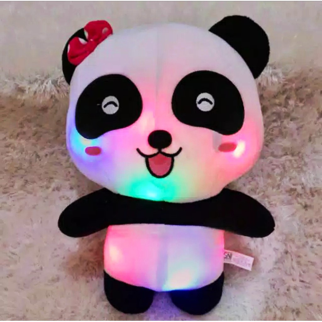 BONEKA 35cm ANIMAL PANDA BABYBUS NYALA LAMPU LED GLOW KIKI BOYS MIU MIU GIRL BABY BUS TOYS DOLL