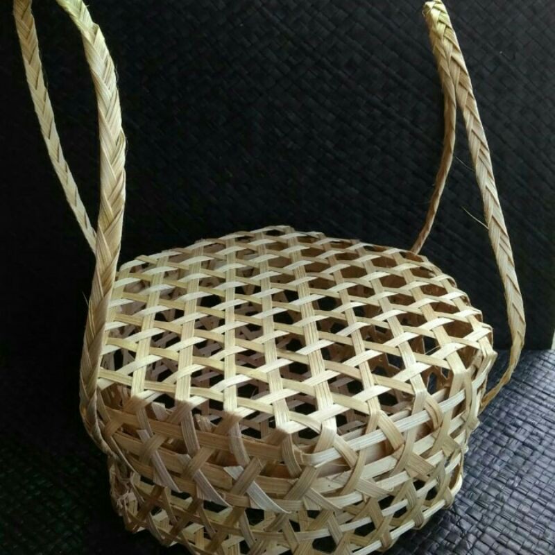 Anyaman Bambu Tas Toples Nastar  D16 T15