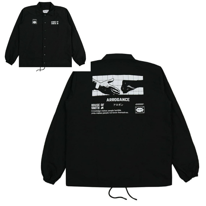 Jaket Dobujack Coach Jaket Smith black windbreaker | Jaket Dobujack Smith Arogance