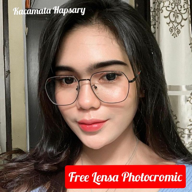 FRAME KACAMATA WANITA METAL 6803 | PAKET LENSA PHOTOCROMIC | KACA MATA ANTI RADIASI | KACAMATA MINUS