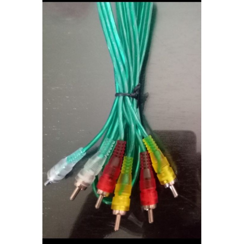 Kabel  RCA 3 ke 3 kabel audio  TV DVD transparan