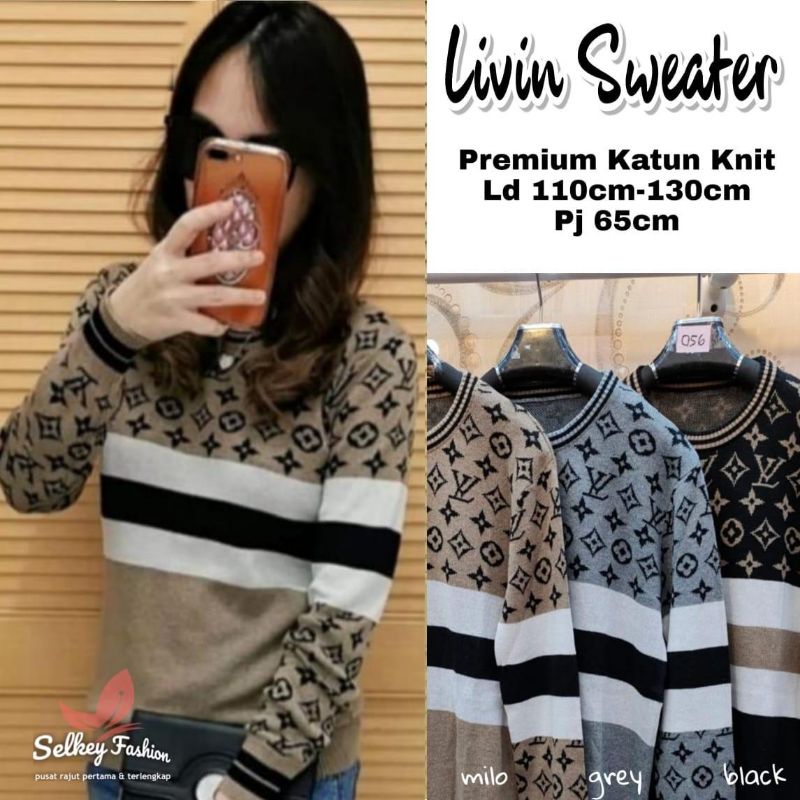 LIVIN SWEATER PREMIUM KATUN KNIT HALUS