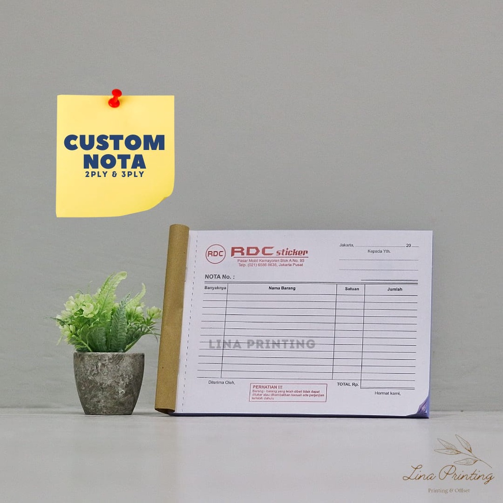 

HARGA NEGO Cetak Nota / Kwitansi / Custom / Free Design 3Ply