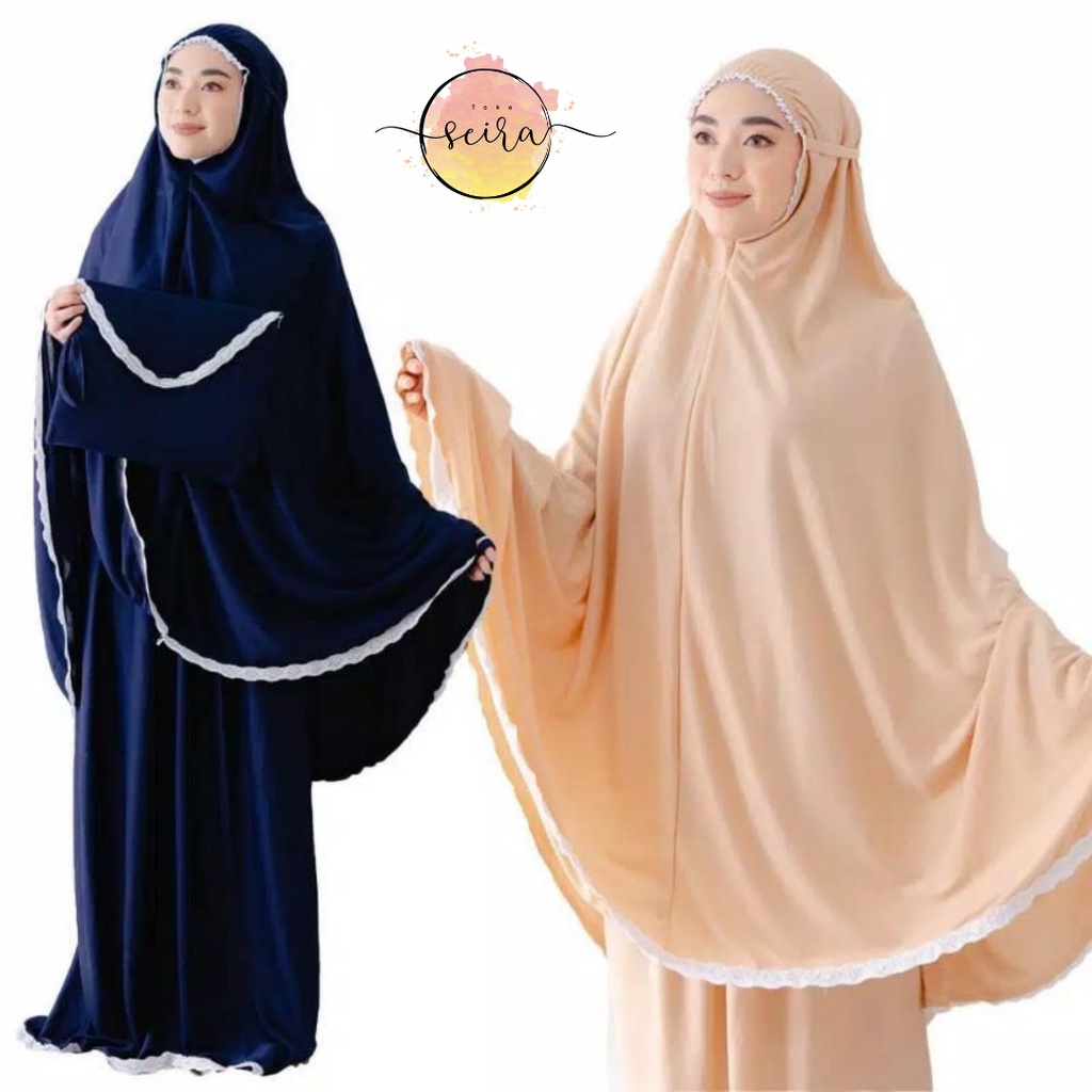 [BISA COD] Mukena Jumbo Hyget Polos Renda Premium  / Mukenah Dewasa Jumbo Hyget Polos All Size