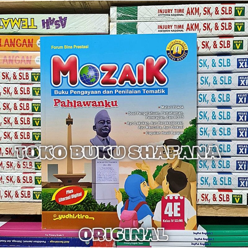 Paket 5 Buku Mozaik 4A 4B 4C 4D 4E Yudhistira Kelas 4 SD K13 Revisi - Pengayaan &amp; Penilaian Tematik