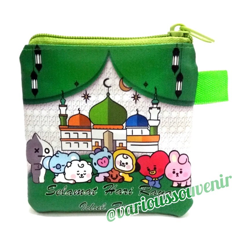 Dompet Lebaran Amplop Idul Fitri Fitrah THR Baby BT21 BTS Hijau Masjid Islami Murah Lucu Chocky