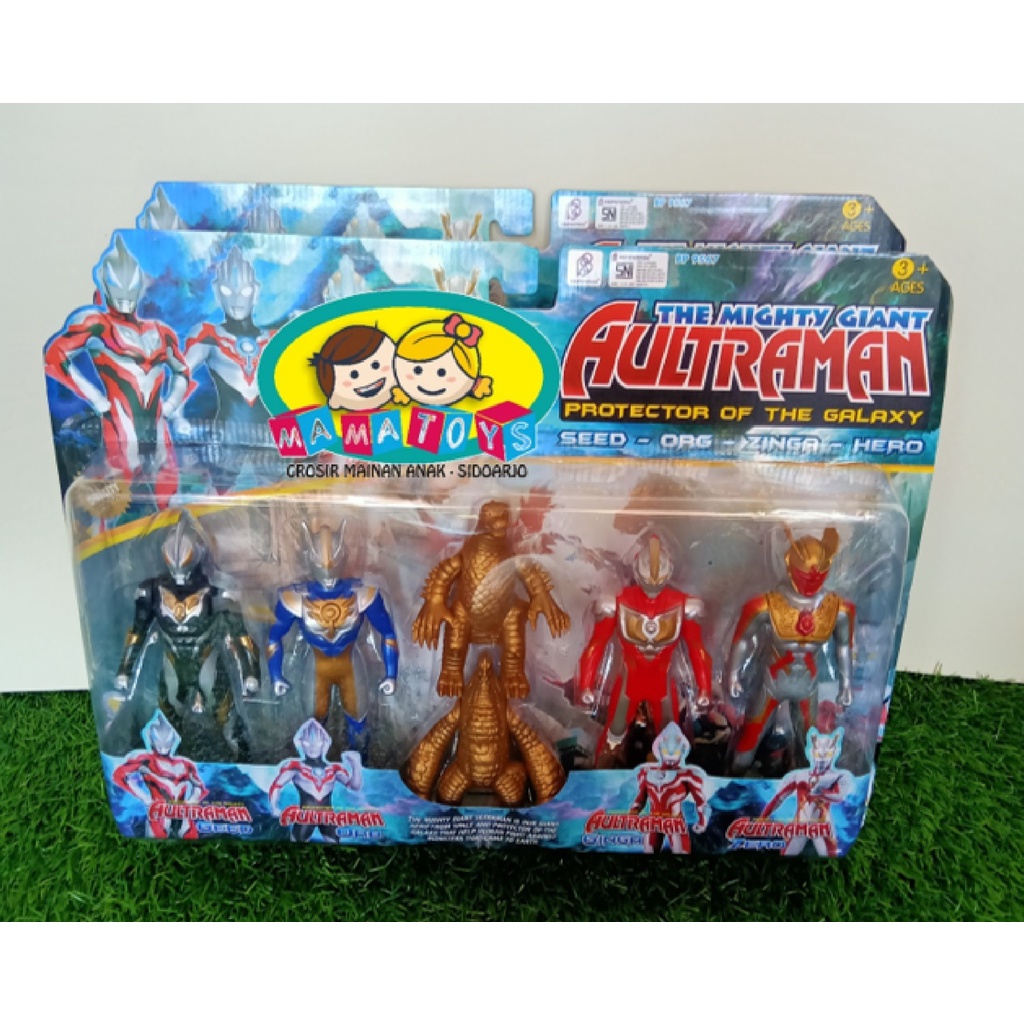 Mainan Action Figure Ultraman 4pcs + 2pcs Monster BP9567 . . . TERMURAH (harga sudah termasuk packin
