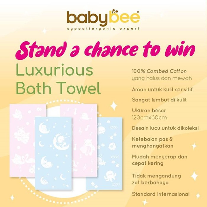 Babybee Luxurious Bath Towel 120cm x 60cm