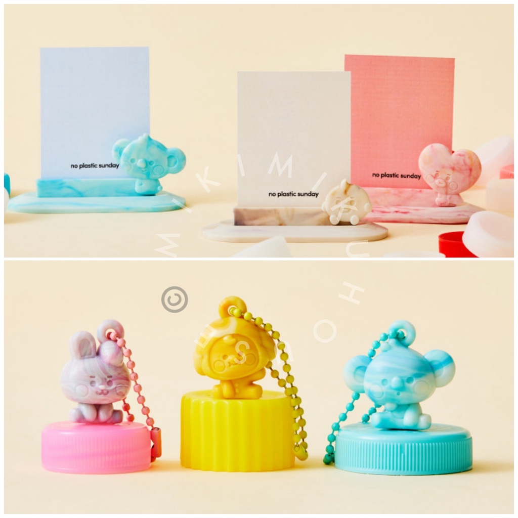 REBIRTH RECYCLING EDITION BT21 PHOTOCARD HOLDER KEYRING OFFICIAL PHOTO CARD GO GREEN PLANET RECYCLE 