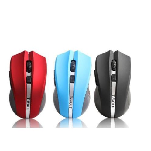 Mouse wireless T-wolf usb 2.0 2.4ghz 1800dpi optical silent for pc laptop q5 - Twolf q-5