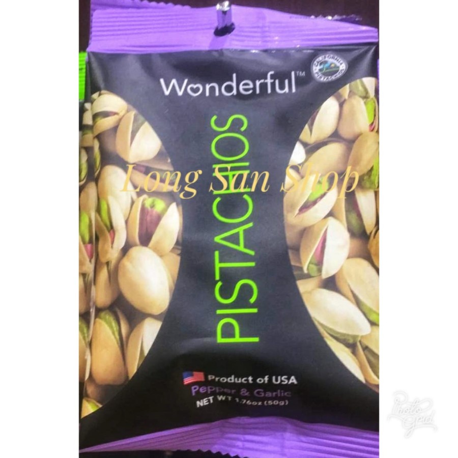 

Wonderful Pepper & Garlic Pistachios 50 gr - Kacang Import