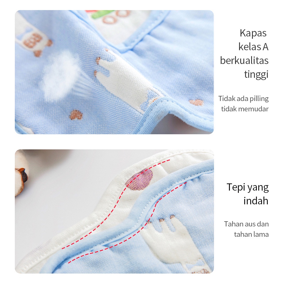 Celemek Katun Bayi | Slaber Kain Air Liur | Baby Bib | Clemek Bunga 360