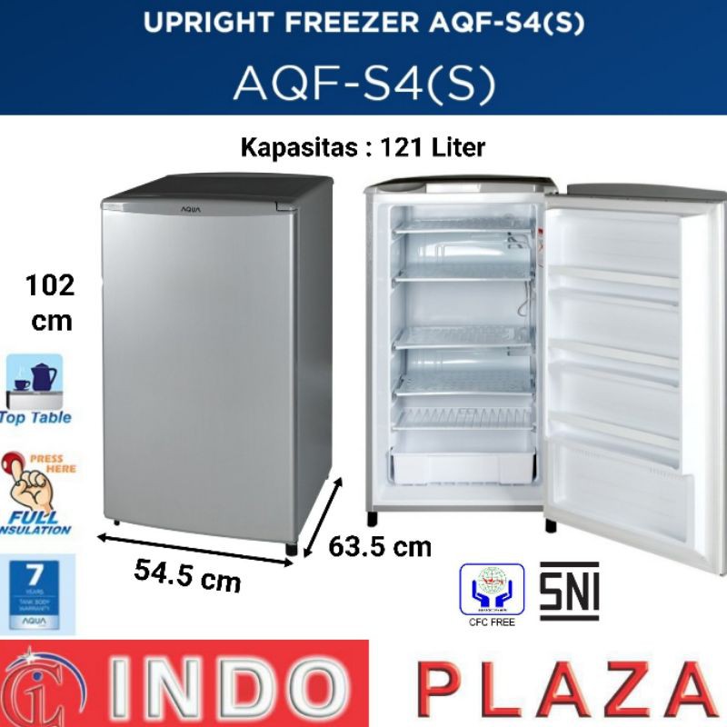 KULKAS FREEZER BERDIRI 4 RAK AQUA JAPAN AQF-S4