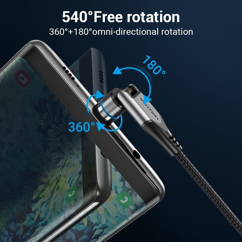 Vention CQX Kabel USB-C Magnetic USB Type C 580 Degree Rotation