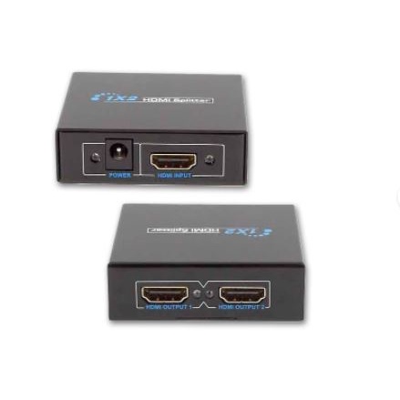 Hdtv splitter eyota 2 port 3d 1080p adaptor box for dvd ps3 pc laptop - Hdmi cabang 1 input to 2 output