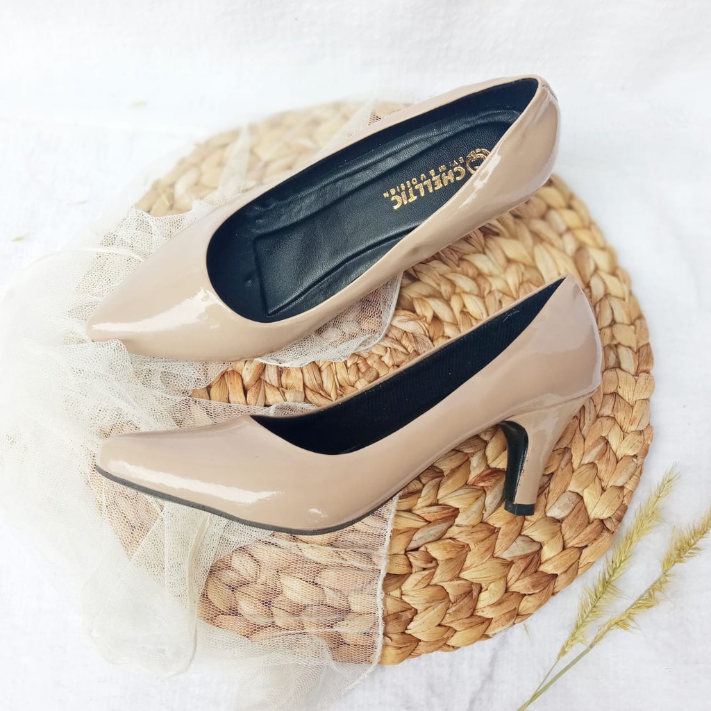 Sepatu Pantofel Heels Kerja Formal Wanita 7Cm