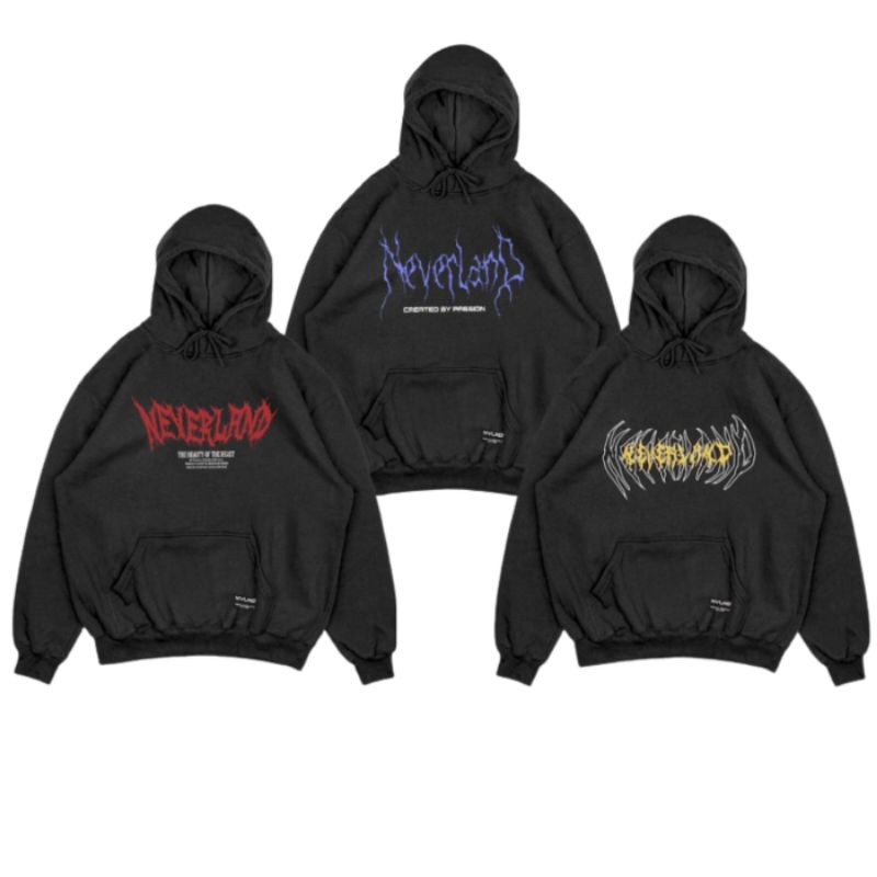 hoodie hitam neverland original banyak motif jaket pria wanita   jaket distro jakat murah promo   ho