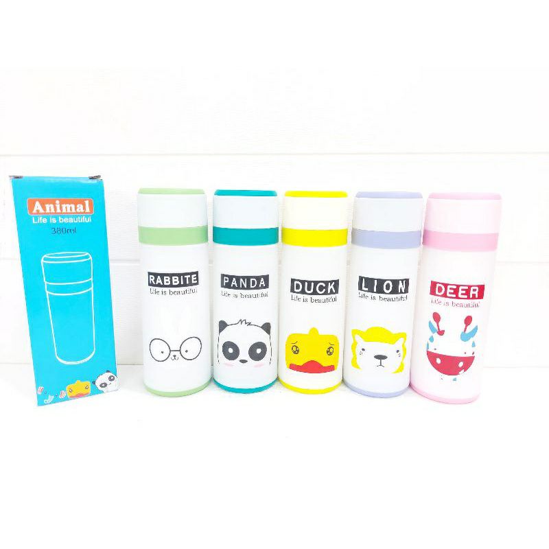 BOTOL KACA ANIMAL PUTIH 380ML / BOTOL KACA
