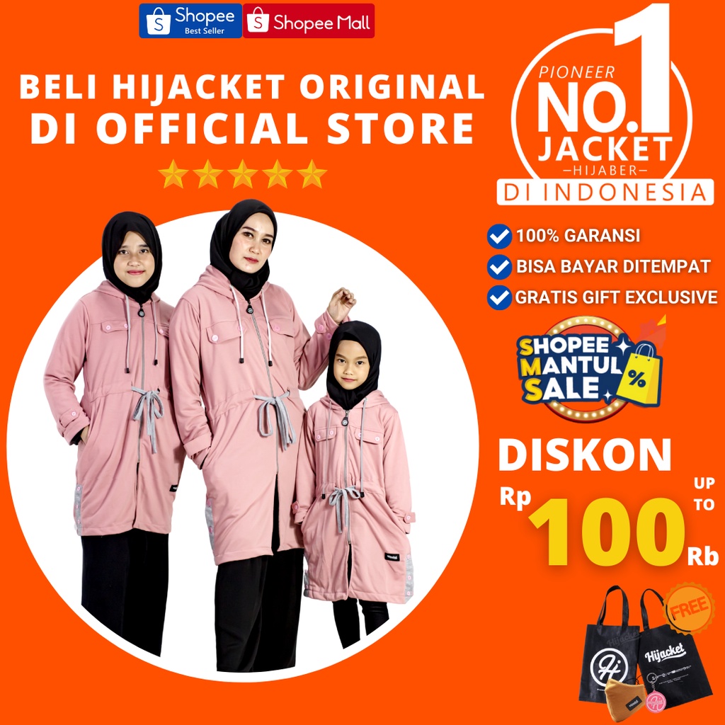 ✅Beli 1 Bundling 3✅Hijacket Original HUMAIRA and KIDS Series Bunda dan Anak Jacket Hijaber Jaket Wanita Muslimah Azmi Hijab No 1 Indonesia Hijaket Jaket Hijab Hijaber Tebal Hangat Premium Jaket Musim Dingin