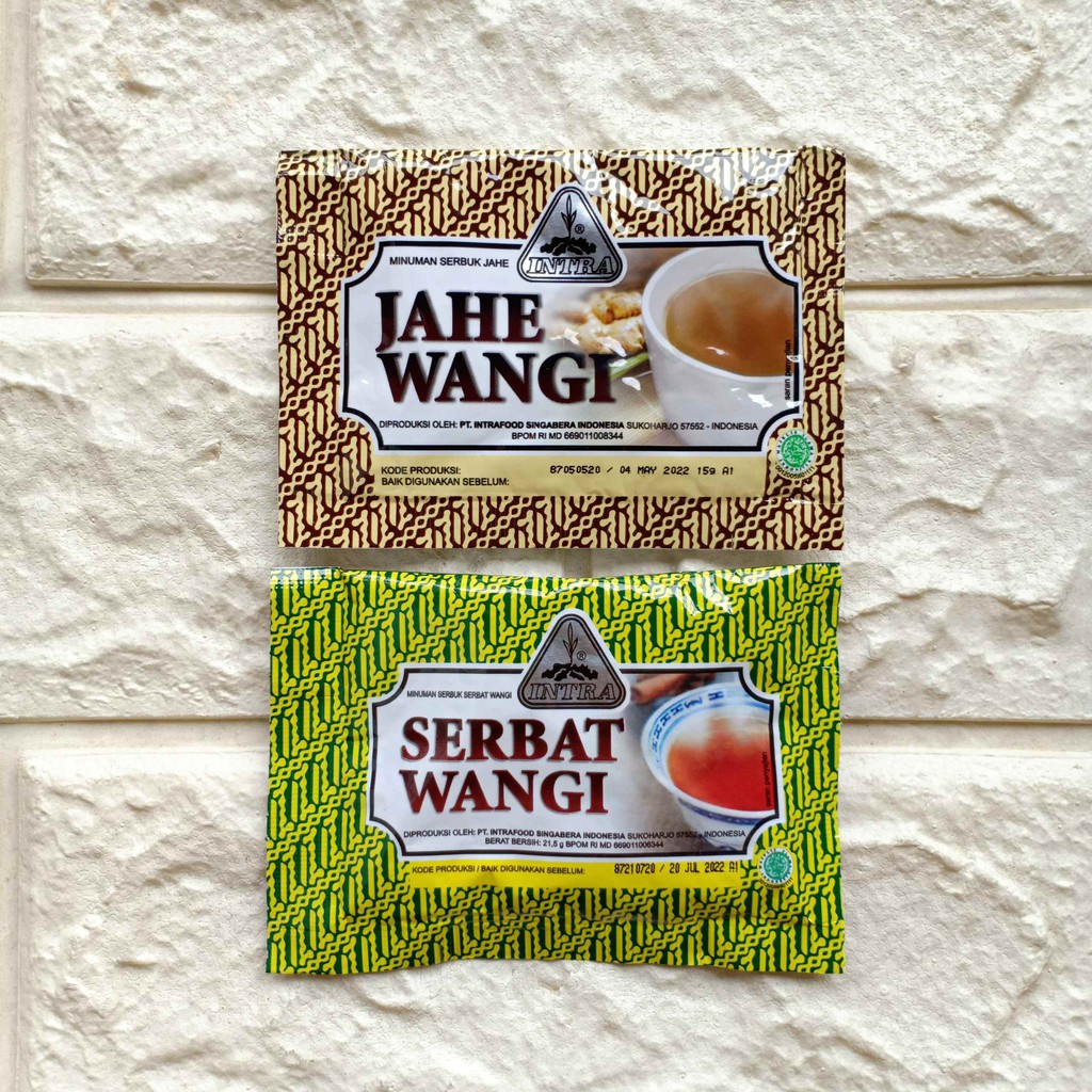 Intra Jahe Serbat Wangi Minuman Serbuk Bubuk Instan Instant Sachet 15gr 15g 21.5gr 15 21.5 g gr gram