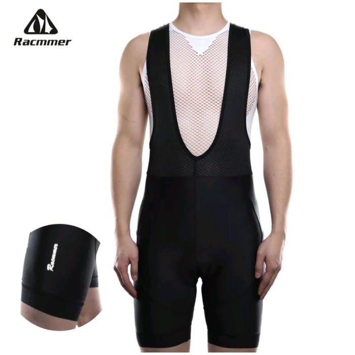 Celana BIB RACMMER black monton hitam gowes sepeda moontoon jersey