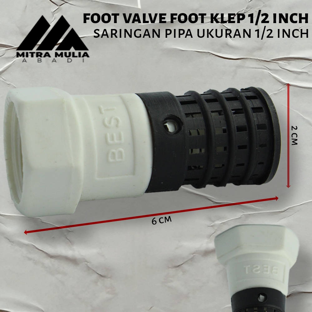 Foot Klep / Foot Valve (Saringan Pipa) 1/2 Inci