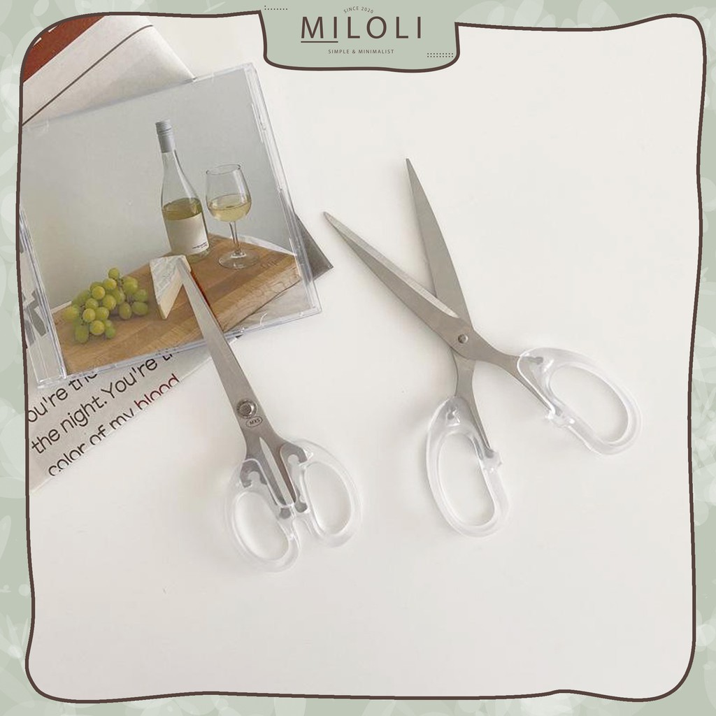 

[MILOLI] Gunting Kertas Aesthetic Transparan Scissors Scrapbook Use - F0091