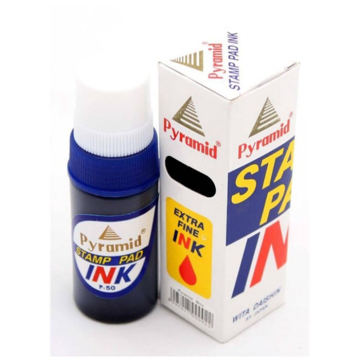 Refil Stamp Pad Joyko,Pyramid,Bazic 50 cc Isi Ulang Tinta Bak stempel Piramid Tinta Cap