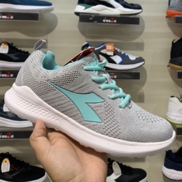 Sepatu Diadora Atri Grey Mint Original