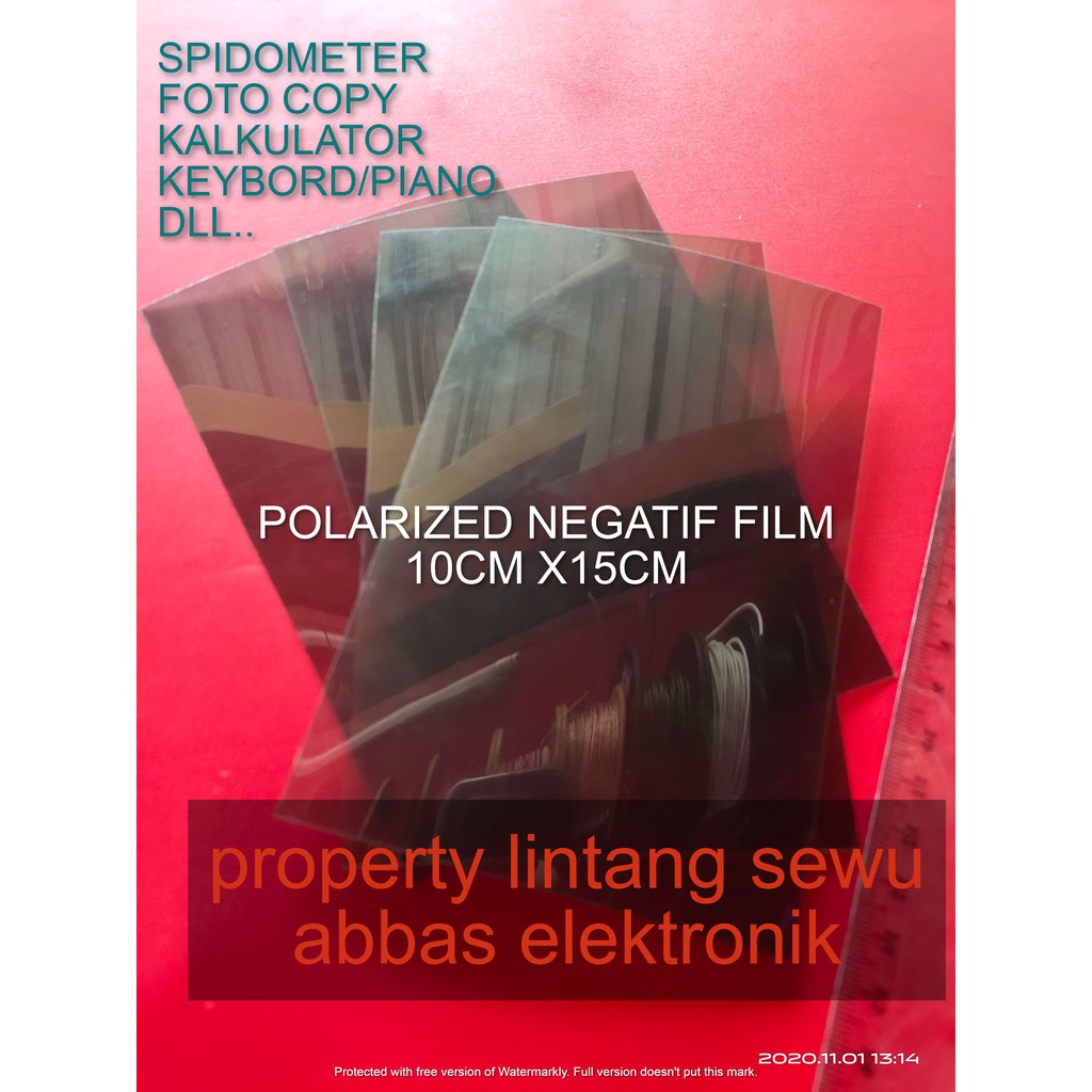 POLARIS POLARIZED NEGATIF FILM 10X15 LCD LAYAR SPEEDOMETER SPIDOMETER KALKULATOR KEYBOARD FOTO COPY