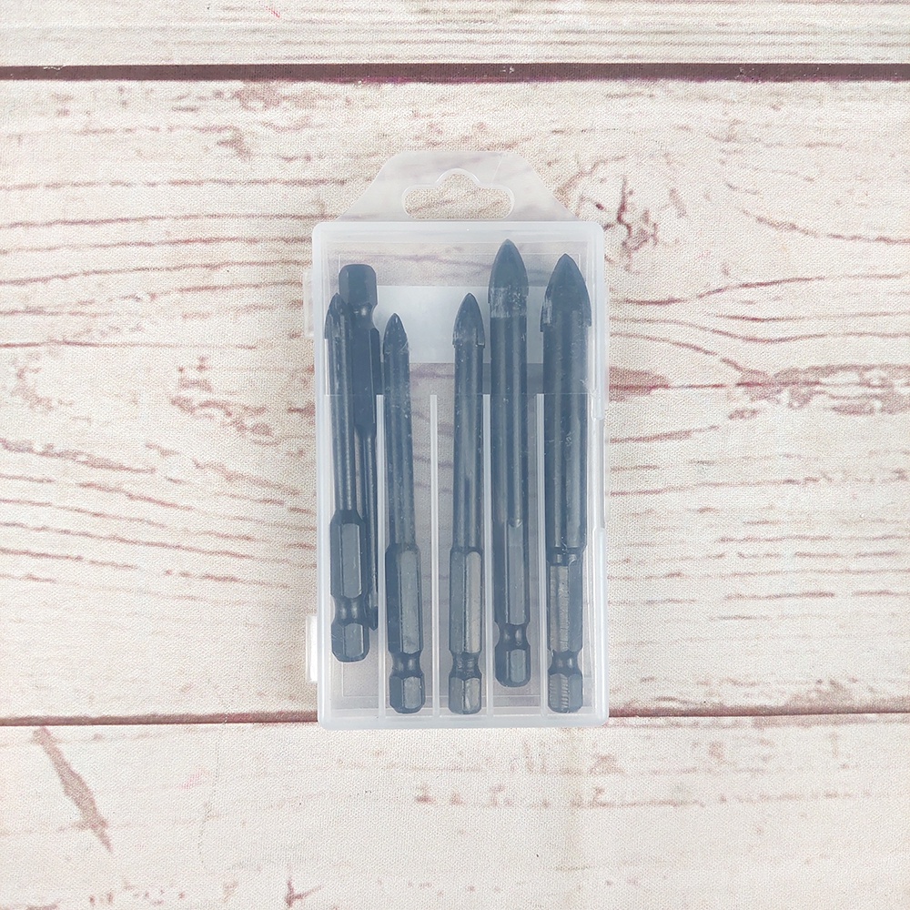 Binoax Mata Bor Tungsten Drill Bit 4 5 6 8 10 12mm 6 PCS - MGDK003 - Black