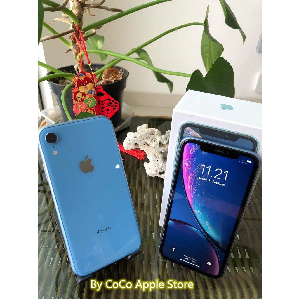 iPhoneXR  256GB Fullset  All Sim Silent Original Ex Inter Second Mulus100% Like New 3utools All Green (Garansi 1 Tahun)