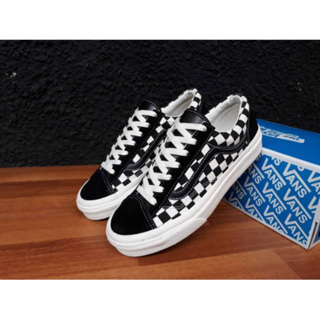 VANS OLD SKOOL MODERICA BLACK WHITE CHECKERBOARD UNISEX WAFFLE ICC PREMIUM BNIB MADE IN CHINA