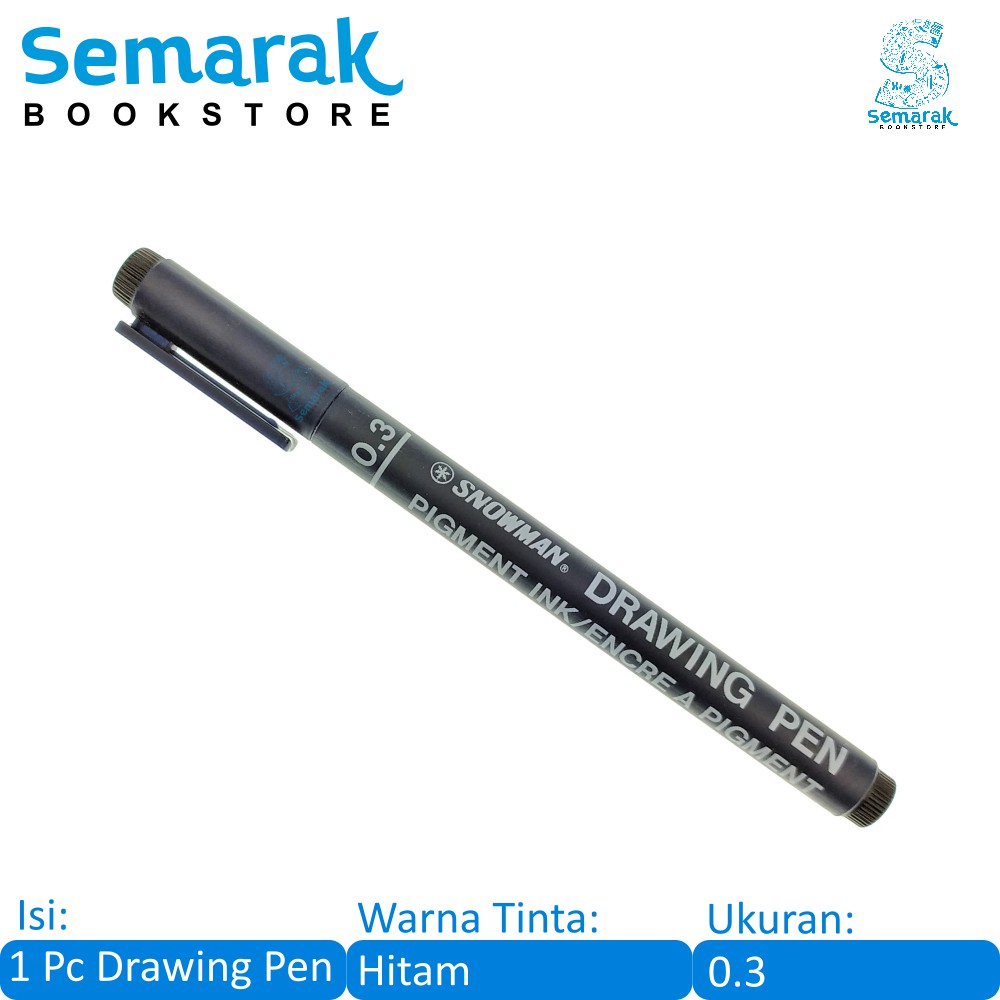 

Snowman 700 Drawing Pen 0.3 - Hitam [1 Pulpen]