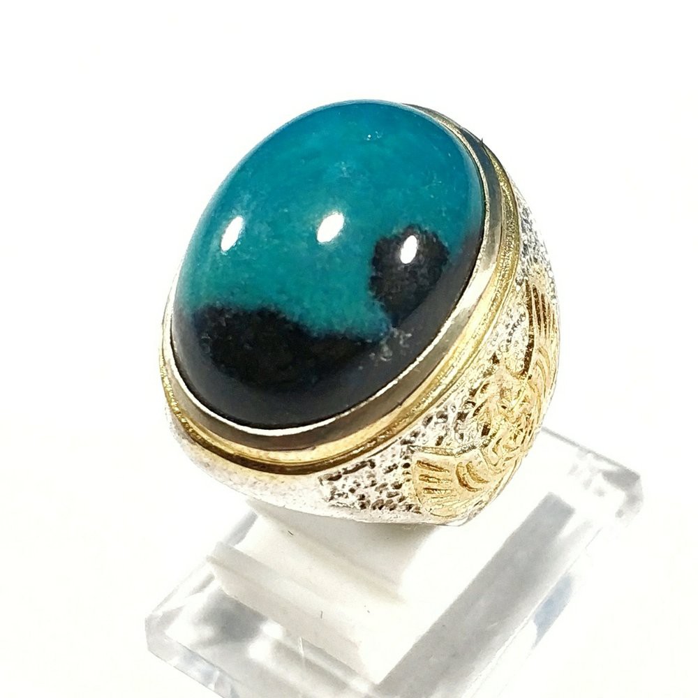 CINCIN BATU AKIK NATURAL BACAN DOKO SEMI KRISTAL