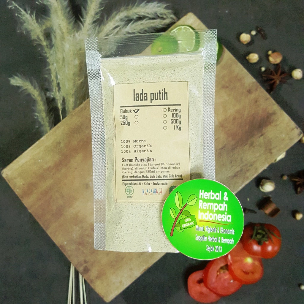 

Lada Putih Bubuk - 100 GR / REMPAH / JSR / 100% MURNI