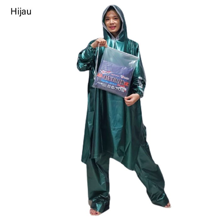 Jas Hujan Ponco Lengan dan Celana Jumbo Dewasa | Jas Hujan Pria dan Wanita | Jas Hujan Hybrid Spin