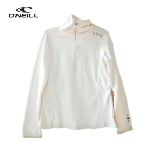 Jacket zipp TrackTop O'neill Coldcontrol Sherpa White Women Jaket Wanita Putihpolos Unisex