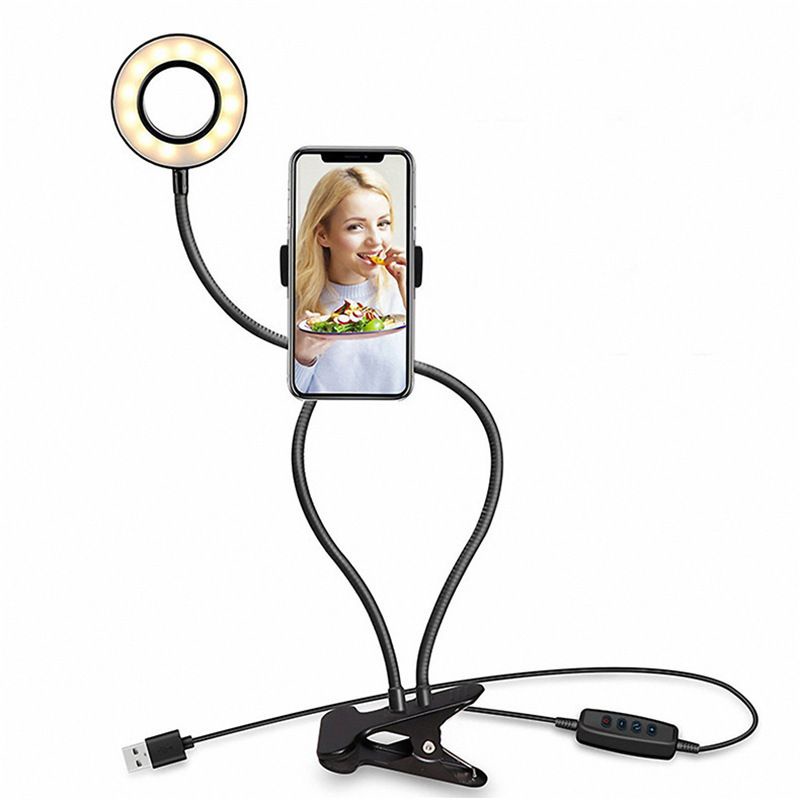 Lampu Tik Tok Jepit / Ring Light Jepit /lampu belajar/lazy pod/phone holder lazy pod