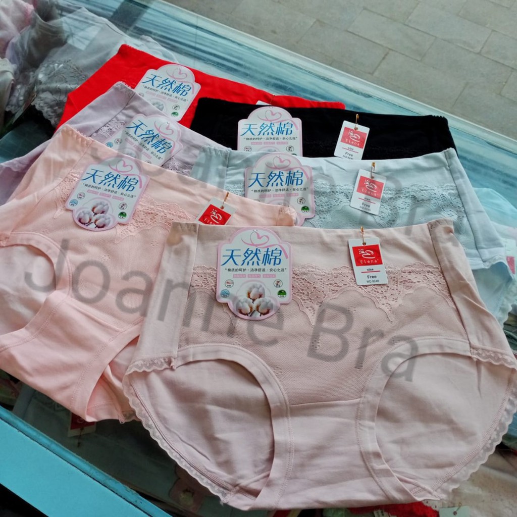 Elena  Celana Dalam Wanita Katun E 9248 - CD Pasak Tinggi Berkualitas Lembut Dingin