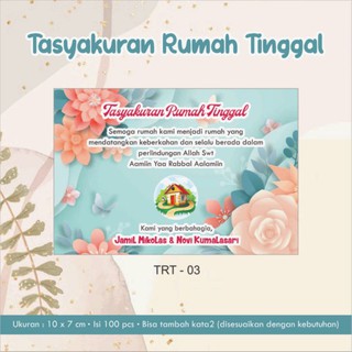 Jual Stiker / Kartu Ucapan Tasyakuran Rumah Tinggal | Shopee Indonesia