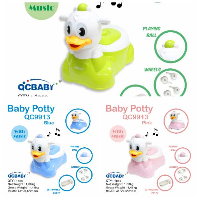 Baby Potty QCBaby Duck QC9913 / Pispot Anak / Potty Seat