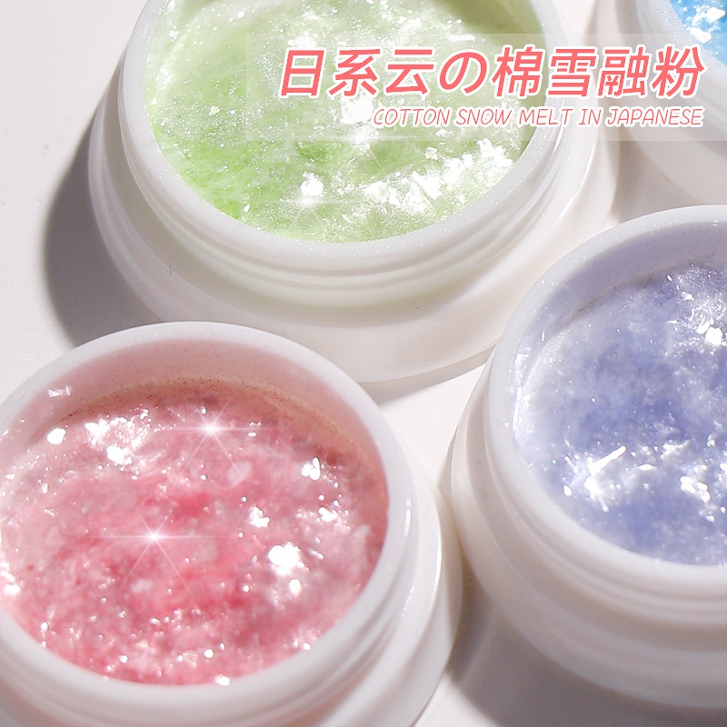 【 COD 】HIASAN 3D SERBUK GLITER Laser Nail / Bubuk Lembut Gliter Manicure Nail / Gliter Powder Portable Nail Art