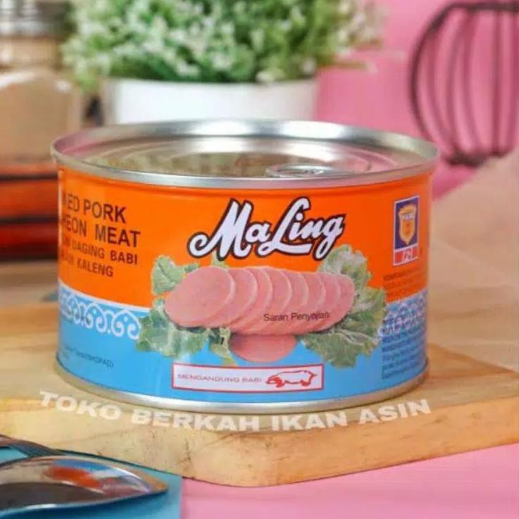 

Beesst Produck Ma Ling Pork Luncheon TTS 397 Gram / Daging Ham MaLing Kaleng / Daging Babi