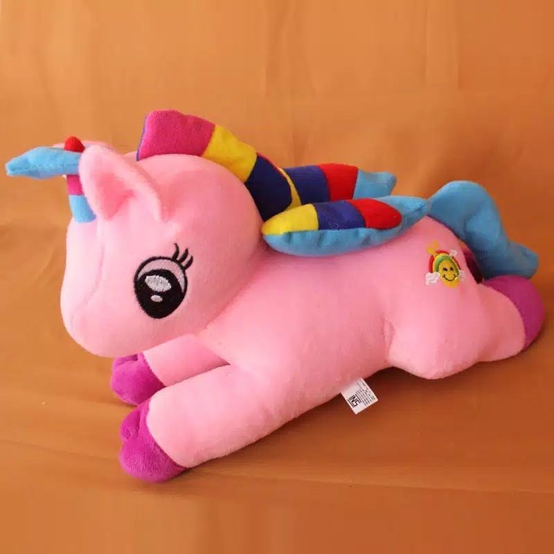 Boneka kuda poni Lying Unicorn pajang 35cm